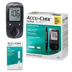 아큐첵 로슈 아큐첵 액티브 혈당계+시험지 60매+소프트란셋 100개+알콜솜100매 당뇨 측정 소모성 재료