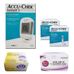 아큐첵 아큐첵 인스턴트S 혈당측정기+시험지100+침110+솜100 S