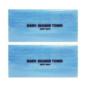 일회용샤워타올 블루 비닐포장 여행용 휴대용 거품 목욕 바디 타월 바디스폰지 세면도구