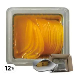 선미식가 꼬마 미니 단무지 12팩 슬라이스 반달, 원형 얇은 일회용(120g)