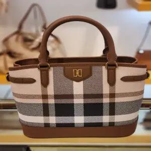 [닥스](강남점)DCBA5F716W2 [TARTAN CHECK ]가죽배색 토트백 M