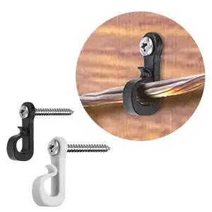 다용도 벽걸이 피스 야외 조명 선 고정 4P 벽면 후크 야외 캠핑 클립