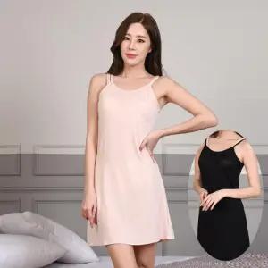 (린다)쿨인견 여성 롱 슬립 원피스 이너 홈드레스