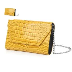 미니 고급 크로스백 가방 옐로우 체인 핸드백 쇼퍼백