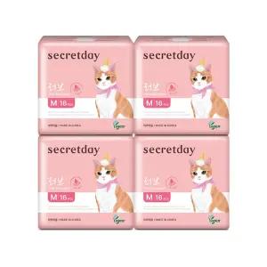 시크릿데이 러브플러스 통기성 흡수력 중형 16개입X4팩