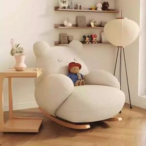 1인용소파 곰돌이 패브릭 캐릭터 벨벳 안락의자 소파 1인소파 흔들의자 1인