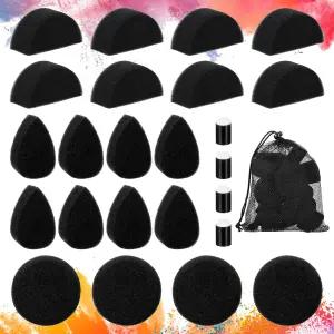 YBEATY 25개 페이스 페인팅 스펀지 키트 고밀도 세트 물방울 메이크업 페인트 스펀지와 할로윈 크리스마스