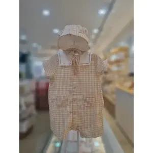 [아가방] 세이브존06 노아체크반팔우주복(모자) 01T327502 (S46324952)