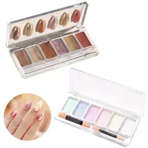 네일아트 6색 오로라 매직 미러 파우더 3종 TrG9+6qbs