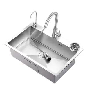 수전포함 싱크볼 스테인리스 사각볼 씽크대 대배수구 세트 주방 볼