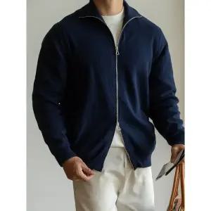 키체샵 남친 니트 가을 캐주얼 카디건 집업 통기성 더블 HO3