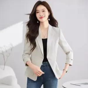 밴널스샵 여성용 캐주얼 봄 가을 정장 자켓 심플 스몰 코트 작은 키 HO3