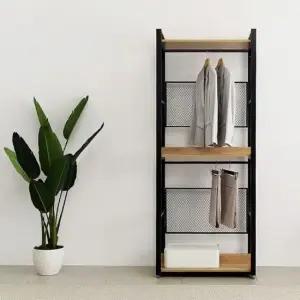 BS 3단 800 드레스장 장롱 철제행거 인테리어 옷장 철제드레스장 수납행거 조립식행거
