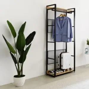 BS 2단 800 드레스장 장롱 인테리어 옷장 철제행거 조립식행거 수납행거옷장 철제행거
