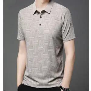 남자골프티 반필셔츠 고급 패턴 카라 반팔 티셔츠 골프 아웃도어 현장근무복 사무실