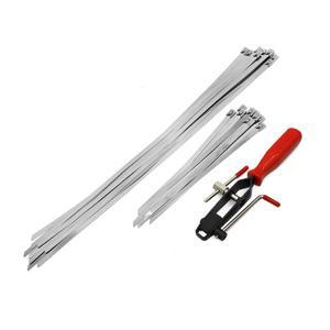 ATV 자동차 용 스테인레스 스틸 CV 하프 샤프트 부트 밴드 및 버클 클램프 5pcs 숏 대형