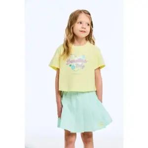 [갤러리아] 베네통키즈  26S/S 러블리체커보드크롭TS시어서커플리츠스커트 QATS16631/SK09