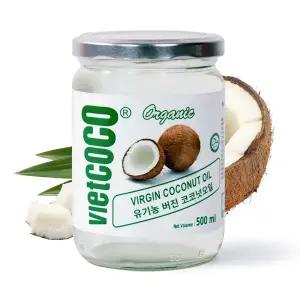 비엣코코 오가닉 코코넛오일 500ml 1병 바르고 먹는 오일