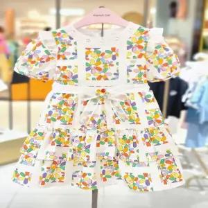 [프렌치캣 9D] 화이트 플라워 원피스 (Q52DBO090)