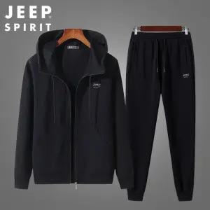 JEEP SPIRIT  남성용 봄 가을 캐주얼 후드집업 트레이닝세트