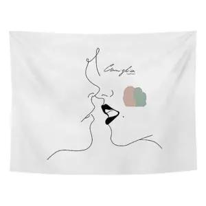 키밍 화이트 태피스트리 벽장식 인테리어 거실벽 카페