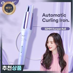 CkeyiN 자동 회전 세라믹 헤어 롤러 전문 컬링 다리미 완드 웨이브 32mm