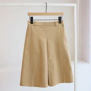 [잇수다] 라루나 핀턱 A라인 코튼 뒷밴딩 미디 스커트