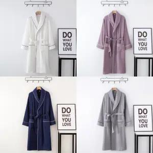 사계절 사우나 호텔 골프 여성 샤워가운 여행 수면 커플 잠옷 여름 랩 원피스 화이트 파자마 홈웨어 골프장 바스 면 목욕 로브가운