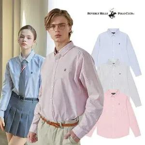 [하프클럽/]비버리힐즈폴로클럽 UNISEX 클래식 스트라이프셔츠 3종, 남녀공용