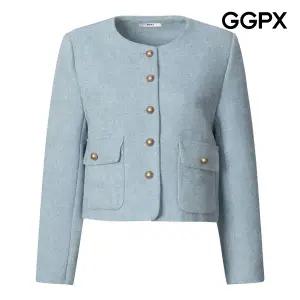 [롯데백화점]지지피엑스 골드 볼 버튼 노카라 하객룩 자켓 GQ2JK001B