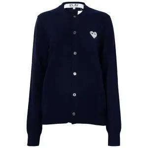 [꼼데가르송] U넥 화이트와펜 네이비 가디건 AXN061 051 2 153078526