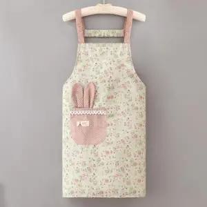 원피스 프릴 앞치마 카페 바리스타 어린이집 린넨 B형