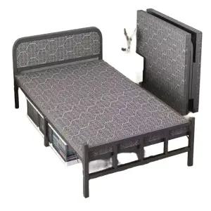 접이식 철제 침대프레임 싱글 게스트룸 지지대 간편 매트리스 디자인 이동