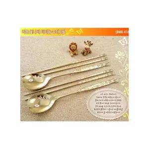 루미나D 리본 꽃 티타늄 수저 2벌 세트