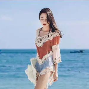 (128000140) 오픈워크 미니비치원피스 여성 수영복 풍