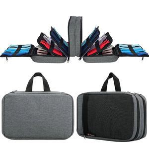 PACMAXI 시계와 호환되는 84개의 시계 밴드 보관 휴대용 케이스, 확장 가능한 홀더 대부분의 스트랩에 맞는 스트랩 보관, 밴드용 오거나이저, 가방만 포함 (다크 그레이)