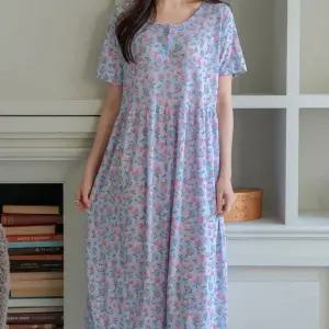 [디어온미]26SS 냉감 반팔 캐릭터 원피스 잠옷 홈웨어 파자마