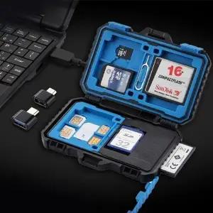 PULUZ 007 방수 범퍼 2in1 메모리카드 리더기 멀티 수납 케이스 카메라 액션캠 휴대폰 유심칩 휴대 보관