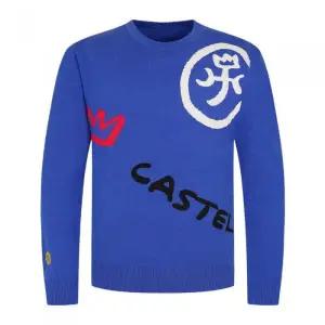 까스텔바작 남성 골프 엘리온 블라종 라운드 풀오버 티셔츠 기능성 골프웨어 긴팔티