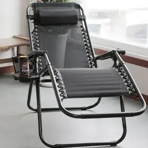 간이 리클라이너 조절형 1인 실내용 휴대용 리클라이너 편안한 스틸프레임 라운지 접이식 휴식용 침대형