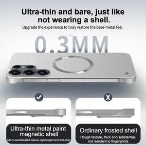 프레임리스 울트라 씬 마그세이프 케이스 삼성 갤럭시 S26 엣지 FE 플러스 A56 마그네틱 하드 PC 커버