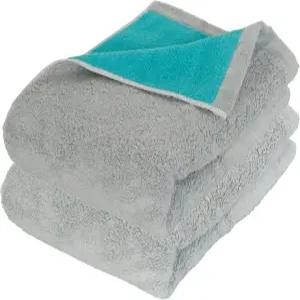 목욕 타월 이마바리 두꺼운 라지 사이즈 2종 세트 일본산 70 x 130 cm 100 면 리버서블 (페이스 회색