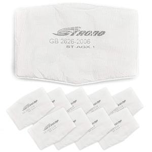 ST-AX 및 ST-AG 용 PM2.5 교체 필터 마스크 u2013 고효율 5층 구조, 정전기 섬유 트랩 입자 포함 -10 팩보다 100배 작은