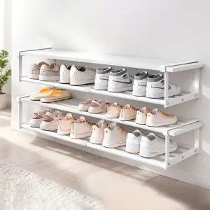 아트박스/가구느낌 길이조절신발정리대 정리선반 현관 진열장 수납