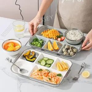 도자기 가정용 5구 식판 4구 1인 어른 성인 급식판