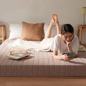 마더슬립 3단 접이식 매트리스 두께 12cm 멀티싱글,리넨 베이지