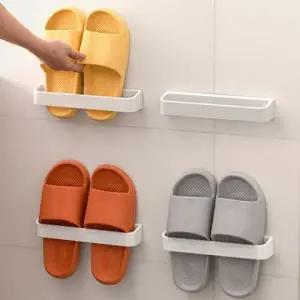(선택 소형)무타공 욕실화 걸이 접착식 실내화 정리대 벽걸이 현관 욕실 수납
