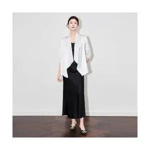코아픽샵 여친 봄 상의 정장 간절기 카디건 칠부 키작녀 새틴 꾹1