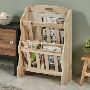 원목2단발코니잡지꽂이 책꽂이 카달록꽂이