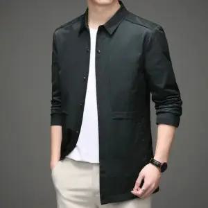 픽호샵 남친 하프 캐주얼 키작남 트렌치 얇은 칼라 봄가을 재킷 꾹3